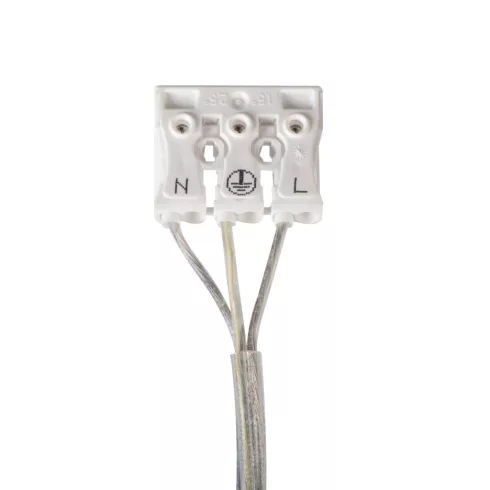 ALIN CORD SQ 1F-W tápcsatlakozó, 2,5 m kábel, 3x0,75, fehér                                           KAN32534