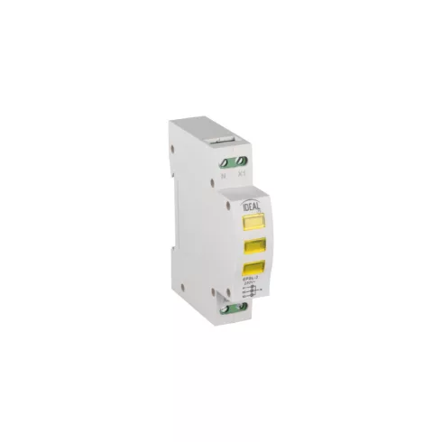 KLI-3Y hálózati feszültség jelző, visszajelző relé, TH35 sínre, 1 modul, 2,5A, 230AC, IP20, fehér     KAN32895
