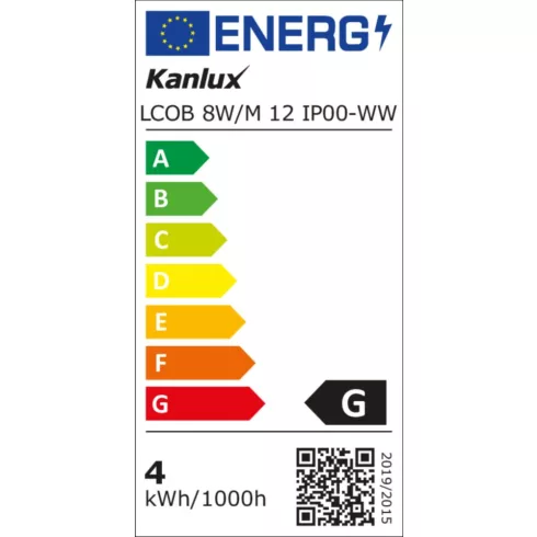 LCOB 8W/M 12 IP00-WW LED szalag                                                                       KAN33364