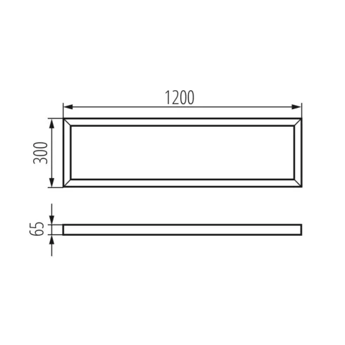 ADTR-H 12030 SR kiemelőkeret, 120x30 cm-es LED panelhez, acél, ezüst                                  KAN33392