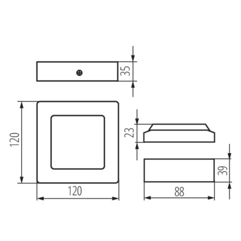 KANTI V2LED 6W-NW-W lámpa                                                                             KAN33546