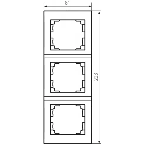 LOGI 02-1530-042 hármas keret fekete                                                                  KAN33579