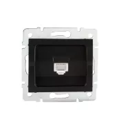   LOGI 02-1390-042 fekete számítógép-csatlakozó (2x RJ45Cat 5e Jack)                                    KAN33585