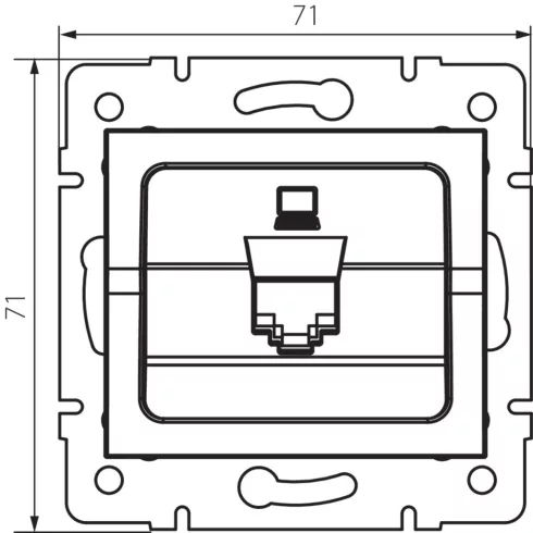 LOGI 02-1390-042 fekete számítógép-csatlakozó (2x RJ45Cat 5e Jack)                                    KAN33585