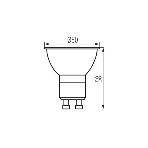 K LED GU10 7W-NW LED izzó GU10, 7 W, 1000 lm, 4000 K, D                                               KAN36335