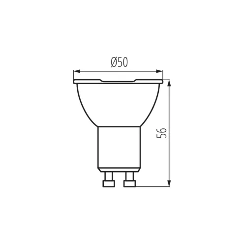 IQ-LEDEX GU10 4,7W-WW fényforrás, GU10, 4,7 W, 850 lm, 3000 K, 100°, A                                KAN36601