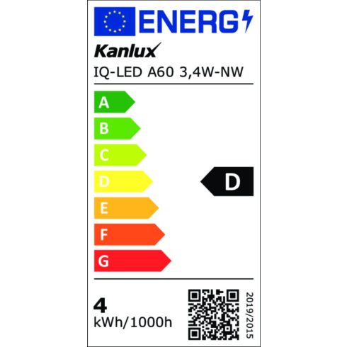 IQ-LED A60 3,4W-NW fényforrás                                                                         KAN36671