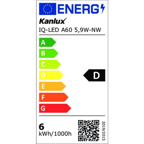 IQ-LED A60 5,9W-NW fényforrás                                                                         KAN36674