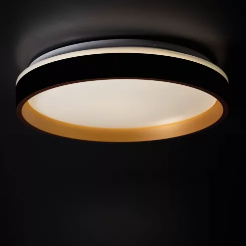 SOLN LED 17,5W NW B/G mennyezeti lámpa, 945 lm, 4000 K, IP20, fekete/arany                            KAN37324
