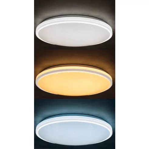 ARVOS N LED 37W CCT W lámpa, mennyezeti, LED, 37W, max.2680lm, 3000-6500K, IP20, távir.,kerek, fehér  KAN37332