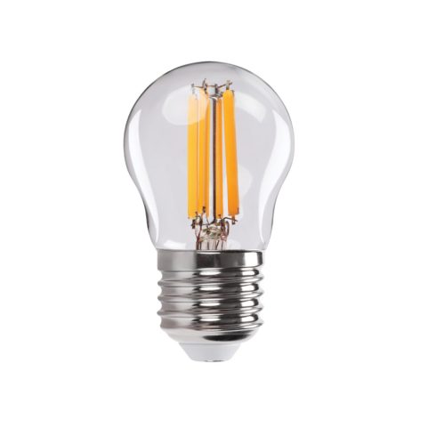 XLEDEX G45E27 3,8W-WW fényforrás, FILAMENT, 806 lm, 2700 K, A                                         KAN37344