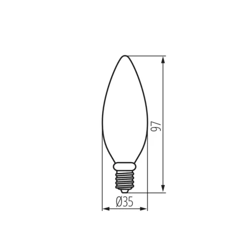 XLED W C35E14 4,5W-WW fényforrás                                                                      KAN37382