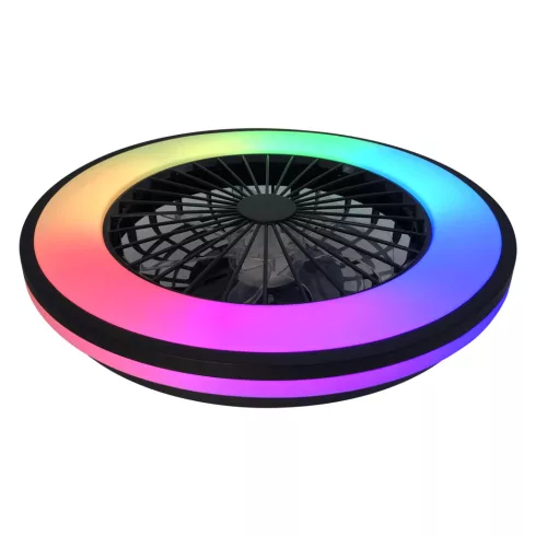 PLAVE LED CCT+RGB lámpa + ventilátor, távirányító, 48W, 1032/2110/1154lm, 3000/4000/6000K/RGB, IP20   KAN38034