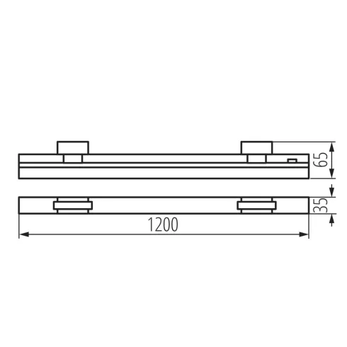 LTL-E 24W-120-CCT-B lámpatest, TEAR sínre, max.24W, 2640-2880lm, 3000-6500K, CCT, IP20, fehér         KAN38398