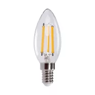   XLED C35E14 7W-WW fényforrás, 1055 lm, 2700 K, gyertya filament, átlátszó, D                          KAN38416