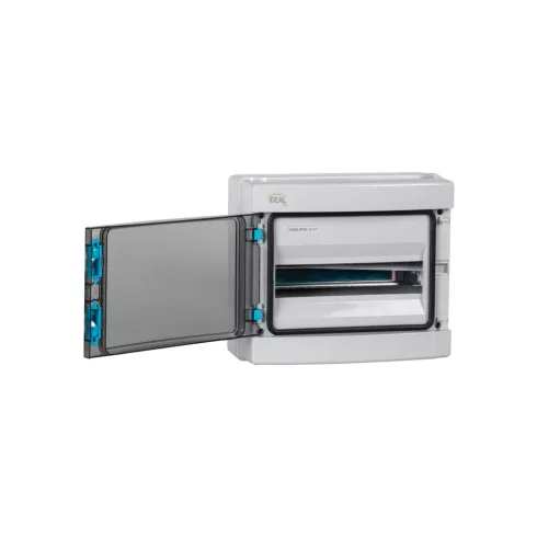 KDB-IP65-S12T elosztódoboz, 12P, 1 sor, UV-álló, IP65, szürke                                         KAN38452
