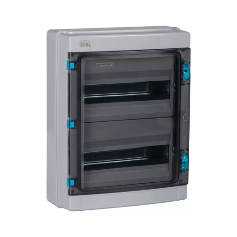 KDB-IP65-S26T elosztódoboz, 2x13P, 2 sor, UV-álló, IP65, szürke                                       KAN38454