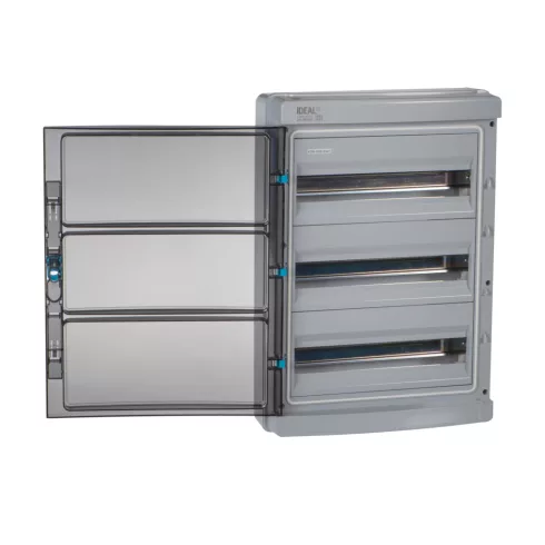 KDB-IP65-S54T elosztódoboz, 3x18P, 3 sor, UV-álló, IP65, szürke                                       KAN38456