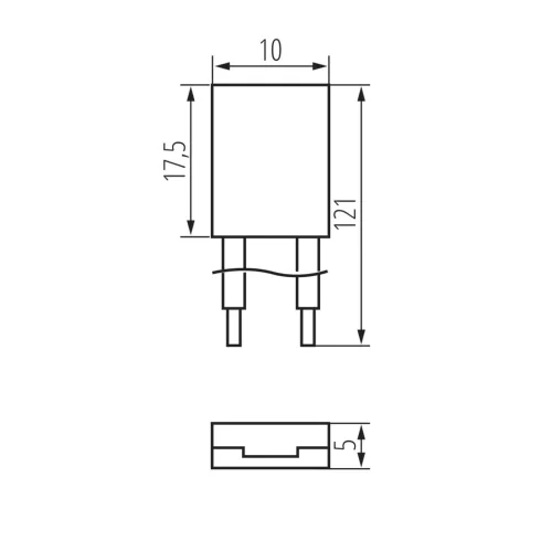 CON P 8 CP összekötő, LED szalaghoz, max.2A, IP20, 10 db/csomag                                       KAN38470