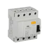   KRD10-4/63/30-B fírelé, életvédelmi relé, TH35 sínre, B, 63A, 30mA, 400 AC, 4 modul, IP20, fehér      KAN38541