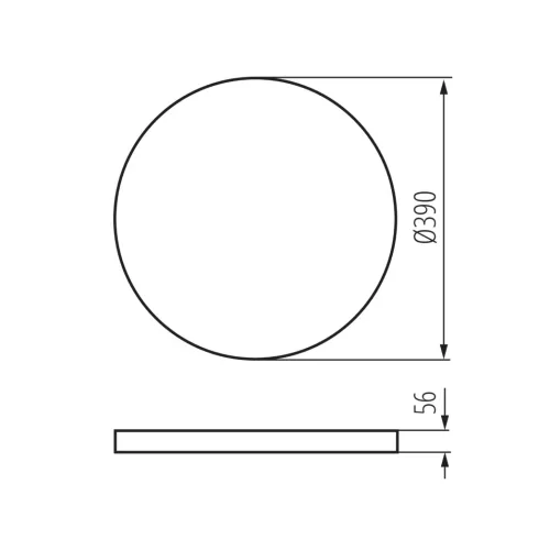 SMART PLAFON 20W CCTDIM B LED mennyezeti lámpa, WIFI 2,4 GHz, 1920-2060 lm, 3000-6500 K, IP20, feket  KAN38610