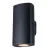 ZEVI EL 2GU10 B lámpa, fali, fel-le világítás, 2 x max. 10 W, IP54, fekete                            KAN38882
