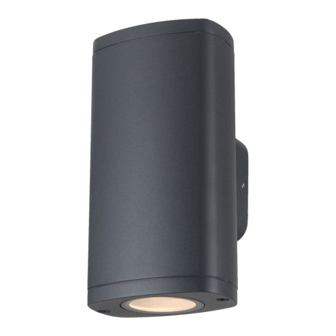 ZEVI EL 2GU10 G lámpa, fali, fel-le világítás, 2 x max. 10 W, IP54, szürke                            KAN38883