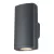 ZEVI EL 2GU10 G lámpa, fali, fel-le világítás, 2 x max. 10 W, IP54, szürke                            KAN38883
