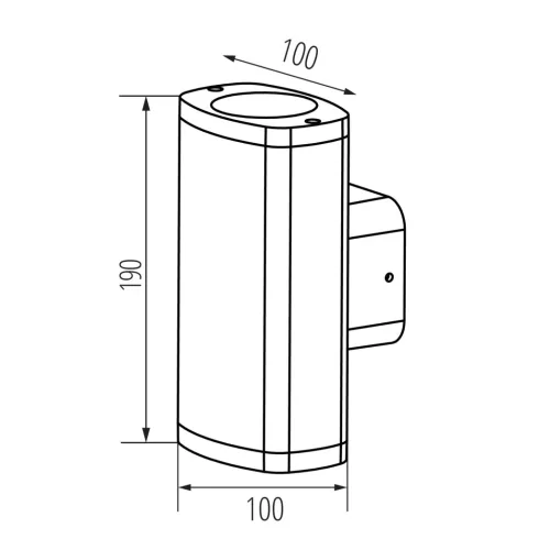 ZEVI EL 2GU10 G lámpa, fali, fel-le világítás, 2 x max. 10 W, IP54, szürke                            KAN38883