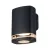 ZEVI W EL 1GU10 B lámpa, fali, max. 10 W, IP54, fekete                                                KAN38884