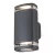 ZEVI W EL 2GU10 G lámpa, fali, fel-le világítás, 2 x max. 10 W, IP54, szürke                          KAN38887