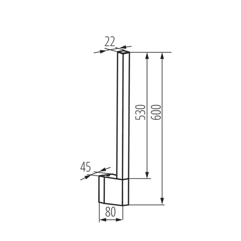 YALTE S 06 8W NW-B LED lámpa, fali, 8 W, 370 lm, 4000 K, IP54, fekete                                 KAN38890