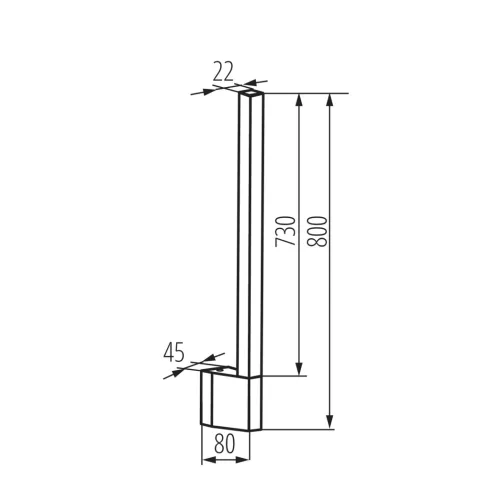 YALTE S 08 10W NW-B LED lámpa, fali, 10 W, 460 lm, 4000 K, IP54, fekete                               KAN38892