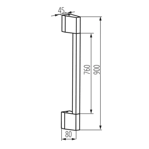 YALTE D 09 8W NW-B lámpa, fali, 8 W, 350 lm, 4000 K, IP54, fekete                                     KAN38894