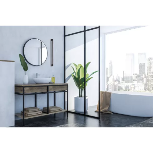 YALTE D 09 8W NW-B lámpa, fali, 8 W, 350 lm, 4000 K, IP54, fekete                                     KAN38894