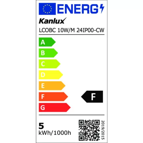LCOBC 10W/M 24IP00-CW LED szalag, 24 V DC, 50 m, 1 m = 10 W / 1050 lm, 6500 K, IP00, F                KAN38908