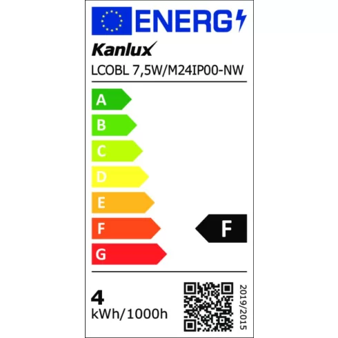 LCOBL 7,5W/M24IP00-NW LED szalag, 24 DC, 1 m = 7,5 W / 690 lm, 4000 K, NW, IP00, F                    KAN38918
