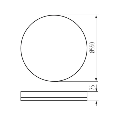 ANBAR LED 37W CCT W lámpa, távirányító, max.37W, max.2560lm, 3000-6500K, CCT, 120°, IP20, fehér       KAN38931
