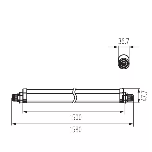 TP SLIM TW N 50W-NW por- és páramentes lámpa, sorolható, 50 W, 6000 lm, 4000 K, IP65, fehér           KAN38943