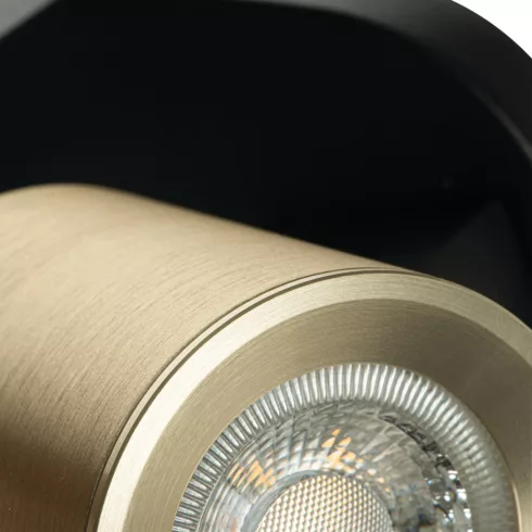 LAURIN EL-1O B-G lámpa GU10, max. 10 W, GU10/PAR16, IP20, fekete/arany                                KAN38960