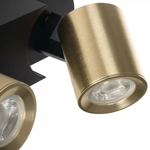 LAURIN EL-2I B-G lámpa GU10, 2 x max. 10 W, GU10/PAR16, IP20, fekete/arany                            KAN38961