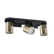   LAURIN EL-3I B-G lámpa GU10, 3 x max. 10 W, GU10/PAR16, IP20, fekete/arany                            KAN38962
