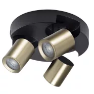   LAURIN EL-3O B-G lámpa GU10, 3 x max. 10 W, GU10/PAR16, IP20, fekete/arany                            KAN38963