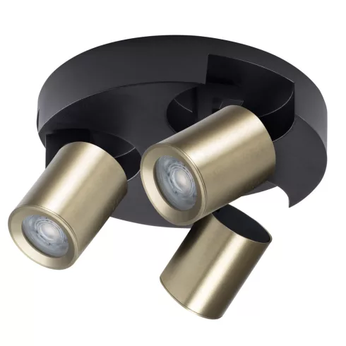 LAURIN EL-3O B-G lámpa GU10, 3 x max. 10 W, GU10/PAR16, IP20, fekete/arany                            KAN38963