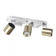   LAURIN EL-3I W-G lámpa GU10, 3 x max. 10 W, GU10/PAR16, IP20, fehér/arany                             KAN38966