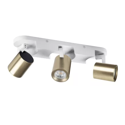LAURIN EL-3I W-G lámpa GU10, 3 x max. 10 W, GU10/PAR16, IP20, fehér/arany                             KAN38966