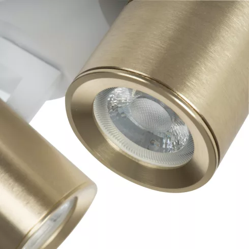 LAURIN EL-3O W-G lámpa GU10, 3 x max. 10 W, GU10/PAR16, IP20, fehér/arany                             KAN38967