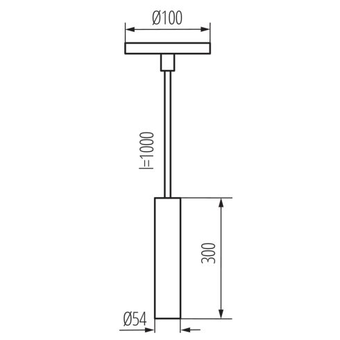 PHLOX C GU10 B függő lámpa, LED max. 10W, GU10/PAR16, IP20, fekete                                    KAN39040