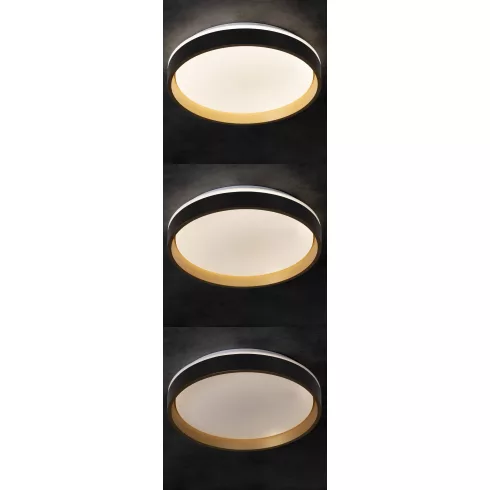 SOLN LED CCTDIM B/G lámpa, távirányító, max.25W, max.1460lm, 2700-6500K, CCT, 120°, IP20, fekete/ara  KAN39111