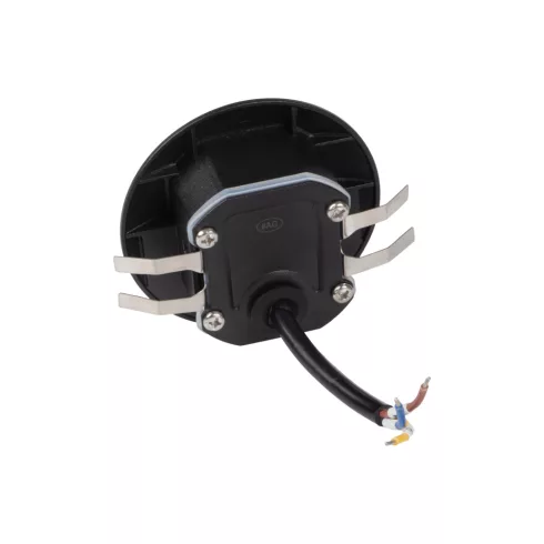 EXIN LED PIR O B-WW lámpatest, lépcsővilágító, PIR 2m, max.2,5W, 50lm, 3000K, WW, IP65, kerek, feket  KAN39124